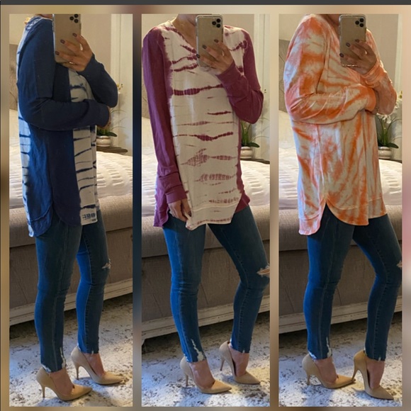 New 🌈 Soft Tye dye lounge top - Picture 2 of 3